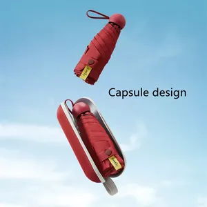Offre Spéciale Minimaliste 5 Plis Protection UV Parapluie Capsule Parapluie Mini pour Cadeau Promotionnel - Product Image 4