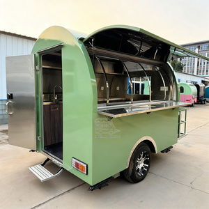 8.2ft <b>Mobile</b> Multifunctional Beverage Van Outdoor <b>Restaurant</b> Street Food <b>Trailer</b> Hot Dog Vending Cart Ice Cream Snack Food Chips - Product Image 3
