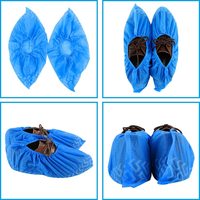 Bottes hautes jetables non tissées Couvre-chaussures imperméable non tissé Couvre-chaussures anti-poussière