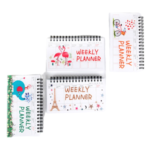 50 feuilles/livre étudiant Portable boucle Flip Notebook Cartoon-Style <span class=keywords><strong>plan</strong></span> hebdomadaire avec reliure en spirale PP couverture 4 Options - Product Image 1
