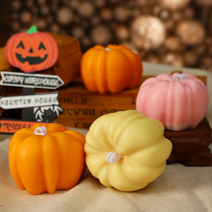 3D Pumpkin Scented Candle Handmade Soy Wax Halloween Party Decoration Prop Home Atmosphere <b>Ornament</b> Gift - Product Image 4