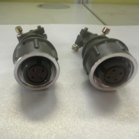 Conector Circular YMYS Duradero con Enchufe Hembra Ruso de 2 Pines, Modelo M12 para Equipos Aeroespaciales, de Plástico, Aluminio, Latón y Estaño