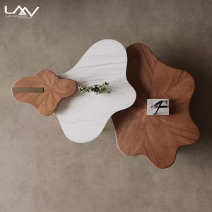 Franse Luxe Wolk Vorm Houten Frame Met Metalen Salontafel <span class=keywords><strong>Set</strong></span> Onregelmatige Creatieve Moderne Woonkamer Hotel Sofa Bijzettafel - Product Image 3