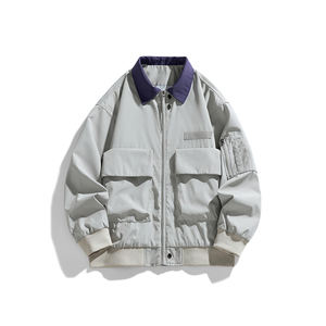 Chaqueta Explosions con logotipo personalizado para hombre, primavera, otoño e invierno, uniforme de béisbol americano para parejas, chaqueta de piloto para hombre. - Product Image 4