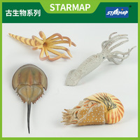 Zhiqu Jouets Usine En Gros Unisexe En Plastique Ancien Animal Marin Modèle Ensemble Nautilus Calmar Ornements pour Enfants