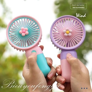 Mini Portable USB Rechargeable Plastic <b>Fan</b> for Kids 5V Air Cooling Three Wind Options <b>Stand</b> Lanyard Wearable Table Installation - Product Image 6
