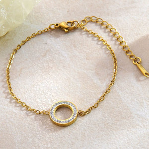 Vintage Waterproof Tarnish Free 316l Stainless Steel Brand Wholesale Custom 18k Gold Plated Zircon Fine Jewelry <b>Set</b> for Women - Product Image 3