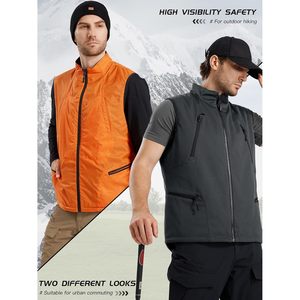 FOXA Gilet de golf léger pour homme, coupe-vent, réversible, sans manches, en softshell, pour la randonnée, la course à pied, les voyages, le cyclisme - Product Image 3