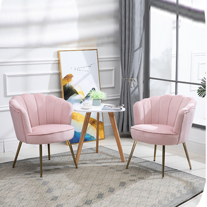 غرفة معيشة فاخرة قطيفة على شكل بتلات كراسي أريكة بمقعدين - Product Image 6