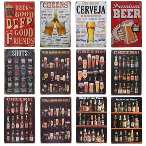 Vente en gros, Design Vintage, signe en métal imprimé en étain de bière, signe décoratif en métal pour Bar et hôtel - Product Image 3