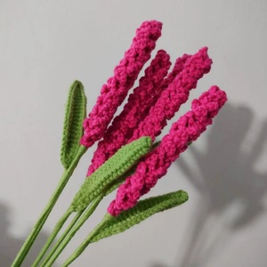 Fleurs éternelles artificielles en lavande tricotée au crochet pour la décoration intérieure, les bouquets <span class=keywords><strong>de</strong></span> fêtes et les mariages - Product Image 6