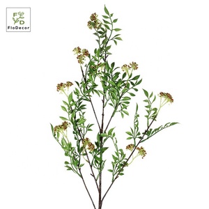 Decoración Otoñal, Ramas Artificiales de <span class=keywords><strong>Nandina</strong></span> con Flores y Bayas - Product Image 2