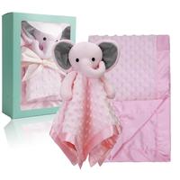 Couvertures en peluche super douce pour bébé, couverture de sécurité éléphant, cadeaux pour nouveau-né