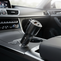 Chargeur de voiture en gros 51W 55.5W QC3.0 avec coupe-ceinture de sécurité, charge rapide, protection OTP OCP