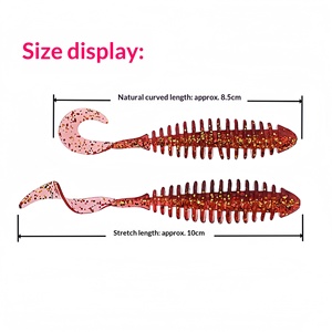 Nouvelle Leurre Souple Bionique à Queue Frisée OEM 85mm 2.9g 8pcs pour Pêche en Mer et en Rive (Bar) Sans Hameçons Utilisation <span class=keywords><strong>Bateau</strong></span>/Côtier - Product Image 3