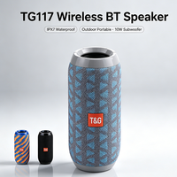 Altavoz Portátil TG117, Mini Altavoz Inalámbrico Bluetooth a Prueba de Agua con Bajos Potentes para Exteriores