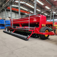 Semoir agricole robuste pour tracteur, machine à semer le blé, le riz et l'herbe, 25 rangs, espacement de 15 cm, haute précision