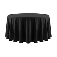 Nappe en polyester unie personnalisable et lavable pour mariages, fêtes et décoration de table à la maison