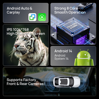 Stéréo de voiture Android 14 pour Toyota Camry 2012-2015 Écran vertical de style Tesla de 12.1 pouces avec commande au volant Canbus