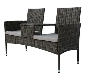 Phổ biến ngoài trời bàn ghế nội thất sân vườn 2 CHỖ NGỒI mây vườn loveseat cho giải trí