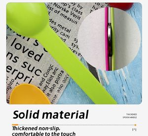 Eisport io nierer Antihaft-Obst dessert Großer runder Löffel Salat qualität Yougrt Plastiks chaufel - Product Image 3