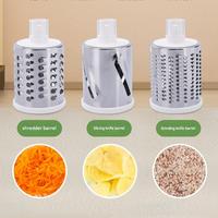 Groothandel 3 In 1 Roterende Kaasrasp Ronde Tuimelende Doos Shredder Trommel Multifunctionele Fruit & Groentesnijder Met Handvat