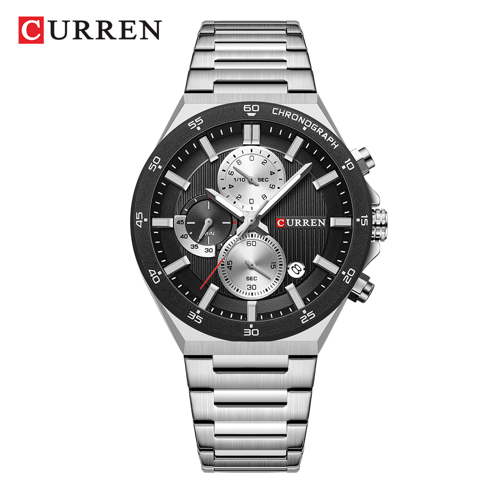 CURREN 8481 Men's Quartz Watch - Sporty Triple Dial Design