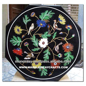 โต๊ะรับประทานอาหารหน้าท็อปหินอ่อนฝังลาย, หน้าโต๊ะหินอ่อนฝังลาย - Product Image 1