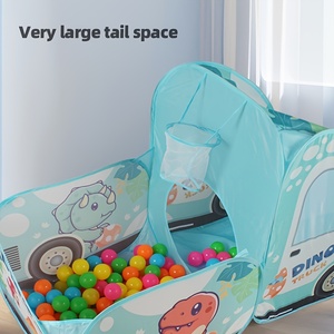 Tienda de Campaña de Poliéster Resistente con Diseño de Malla Transpirable, Tienda de Juegos Infantil con Diseño de Dinosaurio Azul y Aro de Baloncesto - Product Image 5