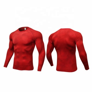 Unisex Custom Sublimation Printed Spandex/Nylon Sports Gym Shirts Running Long Sleeve Fitness <b>Compression</b> Base Layer Muscle Tops - Product Image 2