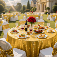 Nappes de mariage de luxe vente en gros de rectangles de paillettes avancés et couverture de table ronde mariage