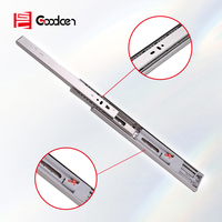 Goodcen SS 304/201 Glissières de tiroir en acier étanches à fermeture en douceur à roulement à billes télescopique Push-to-Open pour la cuisine, les repas et l'extérieur