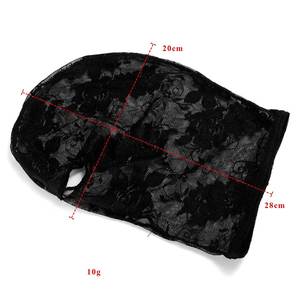 Women Sexy Black Lace Mask Masquerade Party Mask Adult Lace Full Face <strong>Hood</strong> Head Cover Festival Cosplay Eye Mask - Product Image 5