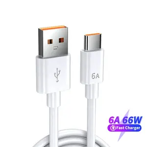 Dây Cáp USB Type C 6A 66W Chấ<span class=keywords><strong>t</strong></span> Lượng <span class=keywords><strong>T</strong></span>ố<span class=keywords><strong>t</strong></span> Cho Điện Thoại Di Động Huawei P30 P40 Mate 50 Cáp Dữ Liệu USB C Sạc Nhanh - Product Image 1