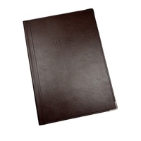 Porte-menu en cuir A4 pour hôtel, restaurant, boutique, bar à vin, avec pages intérieures