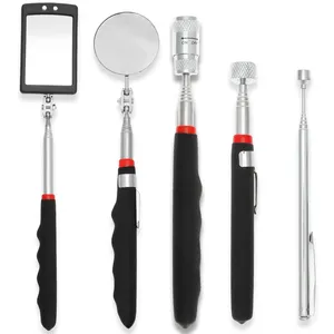 Ensemble d'outils de préhension télescopiques magnétiques avec miroir d'inspection à lumière LED 360° °   Rotule pivotante pour une vision supplémentaire des angles morts - Product Image 2