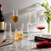 Verres à vin côtelés réutilisables pour mariage, ensemble de verres à vin personnalisés, fabricants de verres à vin pour bar à domicile