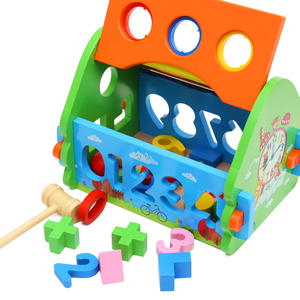 Jouets en bois Montessori multifonctionnels pour enfants, démontage de maison, cognition numérique, jouets à frapper, vente en gros - Product Image 3