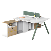 Bureau de travail en bois pour employés, cloison de bureau pour ordinateur, poste de travail moderne en forme de L, meubles de bureau, table pour le personnel