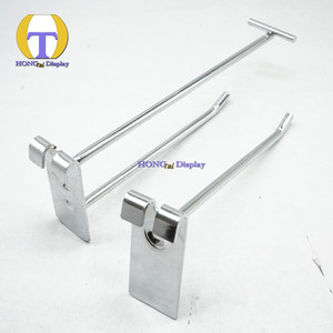 סופרמרקט פלסטיק חנות תצוגה מוצרים מוצרים פרונג יחיד צג וו כרום מתכת - Product Image 3