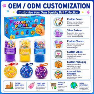 DIY Slime Squishy <b>Stress</b> <b>Ball</b> Kit Make Your Own Squeeze Toy 3 Themes Sensory Fidget Set for Kids OEM Custom Gift - Product Image 3