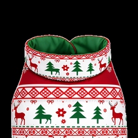 Manteau de Noël pour animaux de compagnie, veste en tricot pour animaux de compagnie, motif cerf et sapin rouge et vert pour chiens et chats