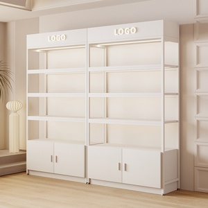Vitrine de présentation de cosmétiques en bois haut de gamme pour usage commercial - Présentoir pré-assemblé pour salons de beauté, maquillage, soins de la peau SERMING SEM-036 - Product Image 4