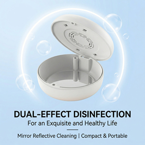 Scatola Multifunzionale per Disinfezione <span class=keywords><strong>UV</strong></span> con Deodorizzazione all'Ozono, <span class=keywords><strong>Sterilizzatore</strong></span> <span class=keywords><strong>Portatile</strong></span> per Apparecchi Ortodontici, Protesi, Gioielli, Occhiali e Utensili - Product Image 1