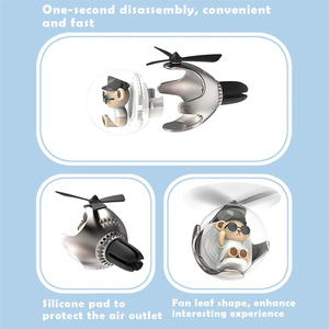 72KMตุ๊กตาหมีนักบินรถAir Freshenerอุปกรณ์ตกแต่งภายในรถยนต์Air Outlet Wingmanใบพัดน้ําหอมDiffuserภายใน - Product Image 4