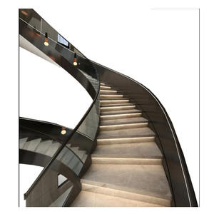 Diseño de <span class=keywords><strong>Escalera</strong></span> Interior de Lujo para Villa de Alta Calidad, <span class=keywords><strong>Escalera</strong></span> de Vidrio Curvo, Precios de Escaleras en Espiral - Product Image 1