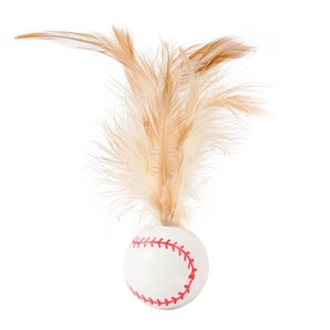 Jouet pour chat balle rebondissante - Jouet d'activité pour chat avec plumes pour l'exercice et l'auto-entretenissement - Product Image 1