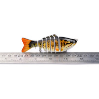 Leurre Articulé Multi-Segmenté 15,5g 10cm à Coulée Lente, Leurres Bioniques Réalistes pour la Pêche au Bar en Eau Douce et Salée, Kit de Leurres de Pêche