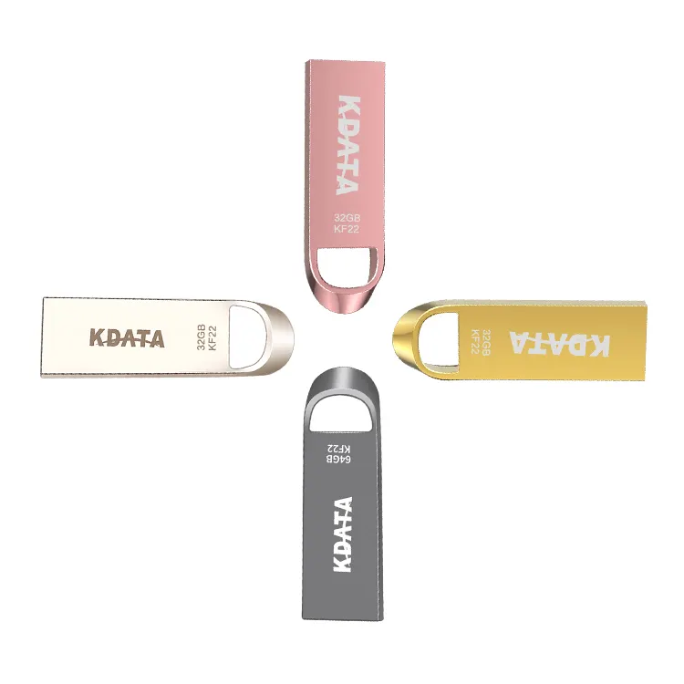 Kdata mini stik memori drive, flash disk usb kustom logam 4gb 8gb 16gb 32gb 64gb 128gb