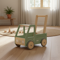 Chariot en bois pour bébé, chariot de marche, chariot de courses anti-renversement, chariot de rangement domestique, petit chariot, jouet d'apprentissage de la marche